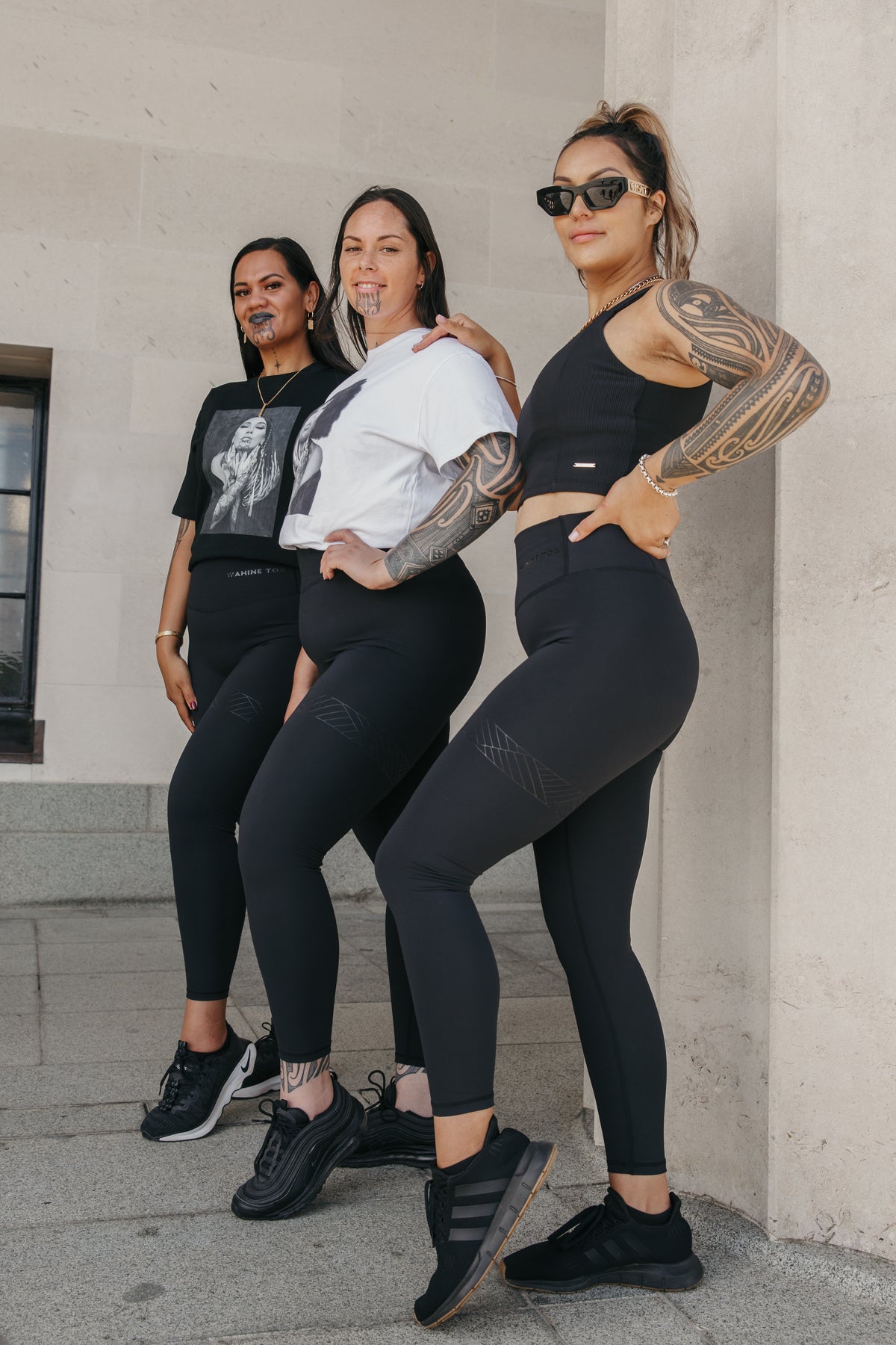 Black Thigh Band Leggings