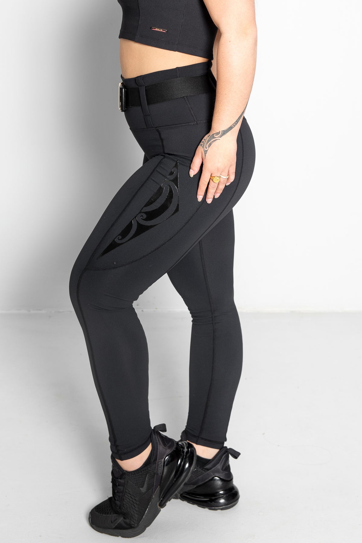 Luxe Noir Belt Leggings SALE!